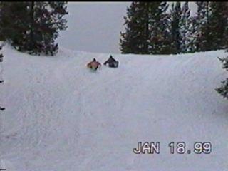 Dennis and Davis sledding